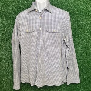 Lauren Ralph Lauren Gray Casual Gingham Shirt